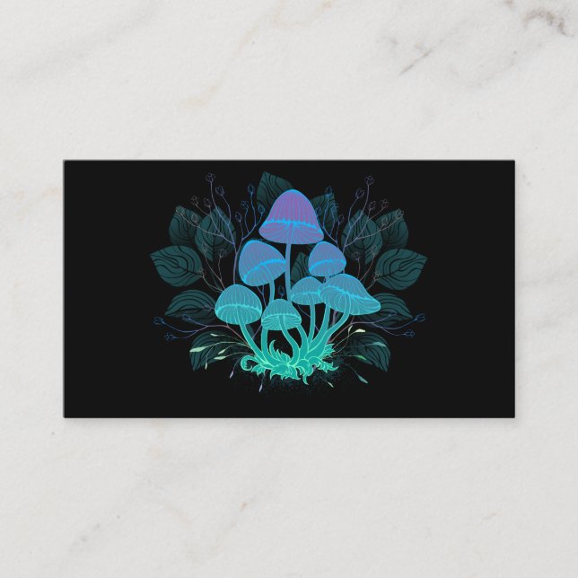 Toadstools in Bushes Business Card (Front)