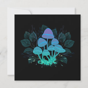 Toadstools in Bushes Card