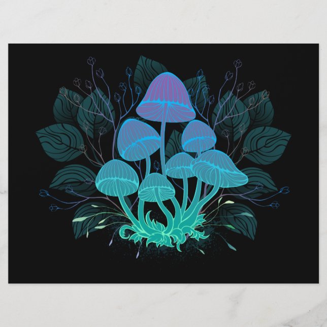 Toadstools in Bushes Custom Letterhead (Front)