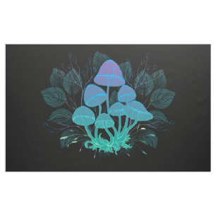 Toadstools in Bushes Fabric