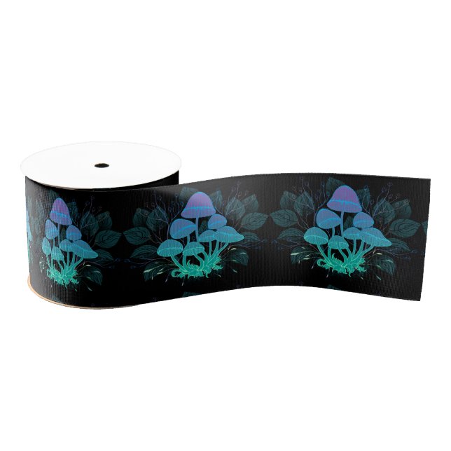 Toadstools in Bushes Grosgrain Ribbon (Spool)