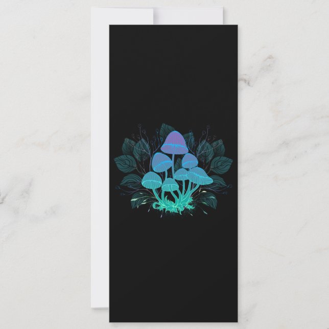 Toadstools in Bushes Holiday Card (Front)