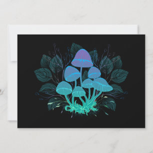 Toadstools in Bushes Holiday Card