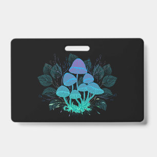 Toadstools in Bushes ID Badge
