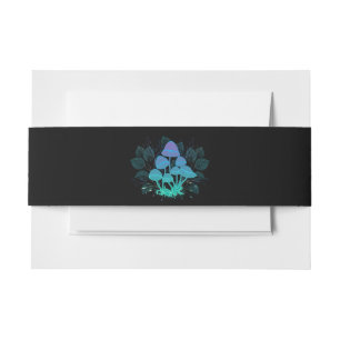 Toadstools in Bushes Invitation Belly Band