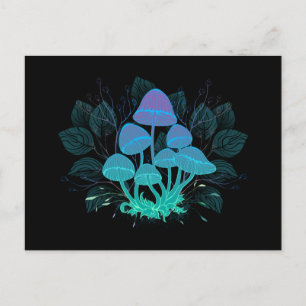 Toadstools in Bushes Invitation Postcard