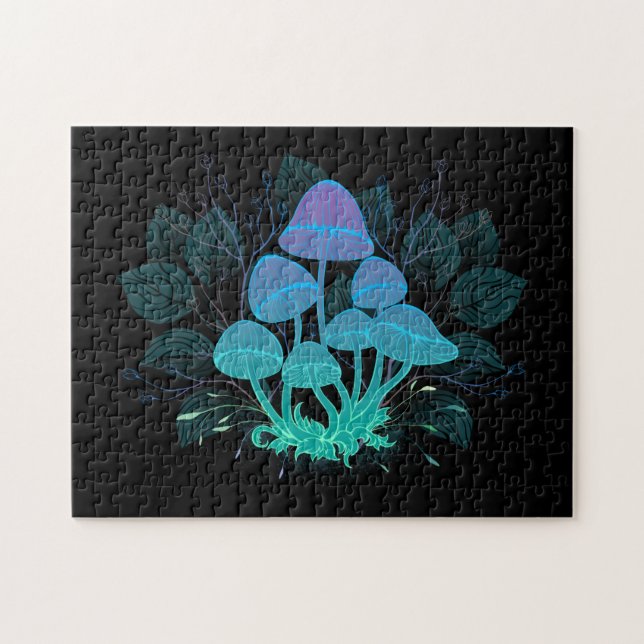 Toadstools in Bushes Jigsaw Puzzle (Horizontal)