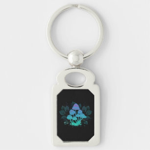 Toadstools in Bushes Key Ring