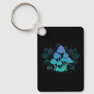 Toadstools in Bushes Key Ring