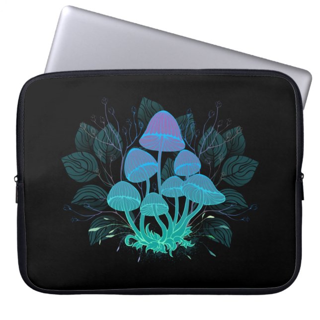 Toadstools in Bushes Laptop Sleeve (Front)