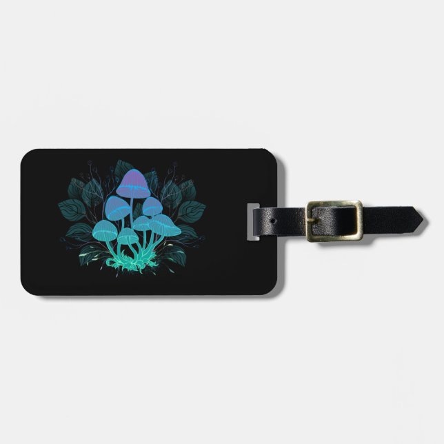 Toadstools in Bushes Luggage Tag (Front Horizontal)