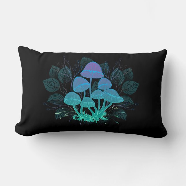 Toadstools in Bushes Lumbar Cushion (Front)