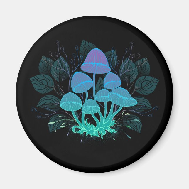Toadstools in Bushes Magnet (Front)