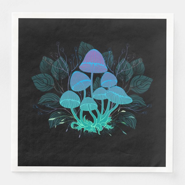 Toadstools in Bushes Napkin (Front)