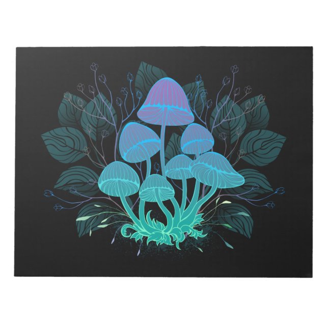 Toadstools in Bushes Notepad (Front)