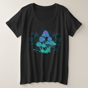 Toadstools in Bushes Plus Size T-Shirt