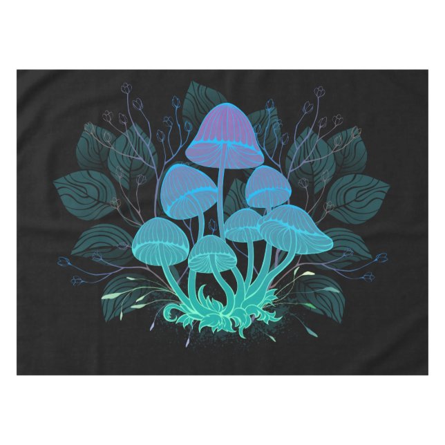Toadstools in Bushes Tablecloth (Front (Horizontal))