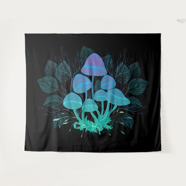 Toadstools in Bushes Tapestry (Front (Horizontal))