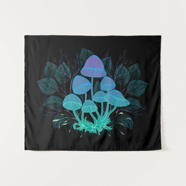 Toadstools in Bushes Tapestry (Front (Horizontal))
