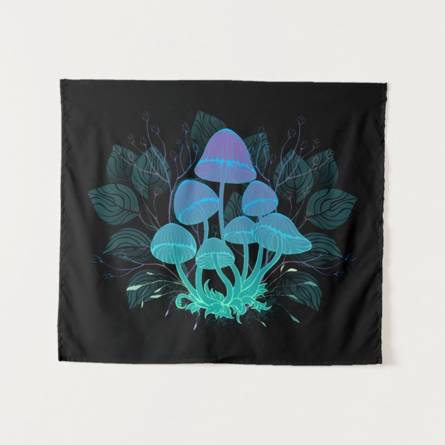 Toadstools in Bushes Tapestry (Front (Horizontal))