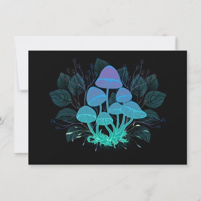 Toadstools in Bushes Thank You Card (Front)