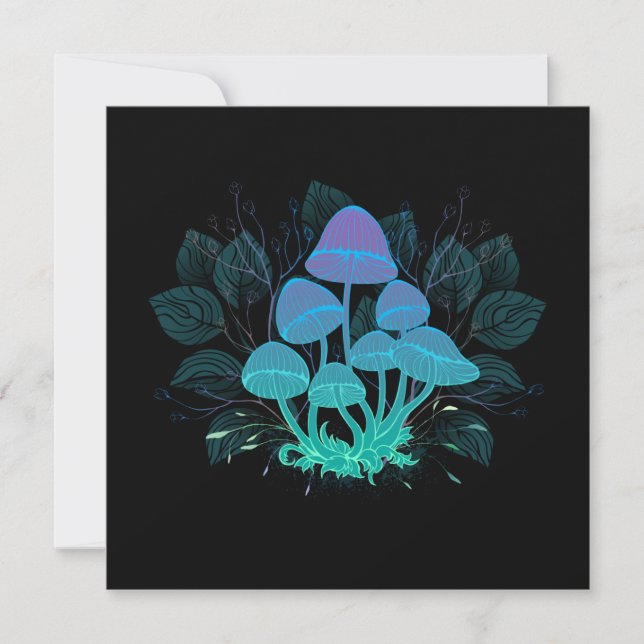 Toadstools in Bushes Thank You Card (Front)