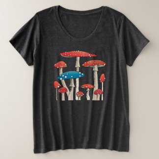 Toadstools Mushrooms t-shirt Plus Size T-Shirt
