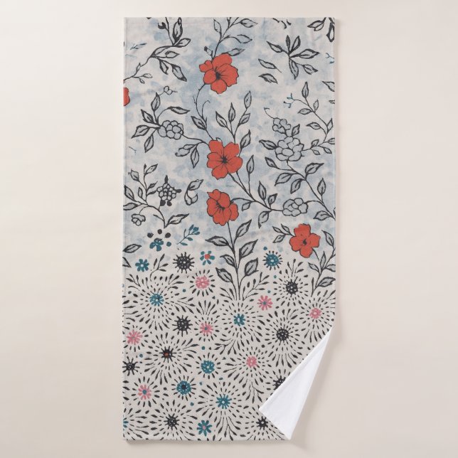 Toalha florais artístico  bath towel (Bath Towel)