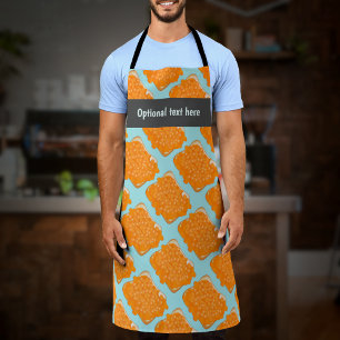 Toast and baked beans pattern with optional text apron