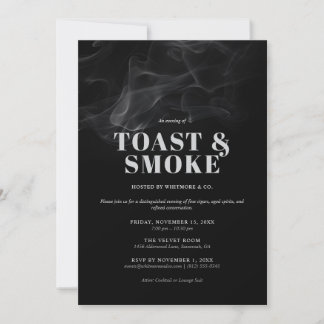 Toast and Smoke Event Invitation 