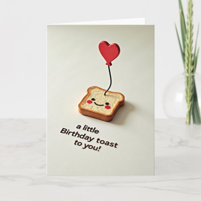 Toast Birthday Balloon Card (Front)