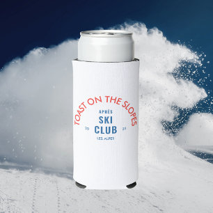 Toast On The Slopes Après Ski Club Red & Blue Seltzer Can Cooler
