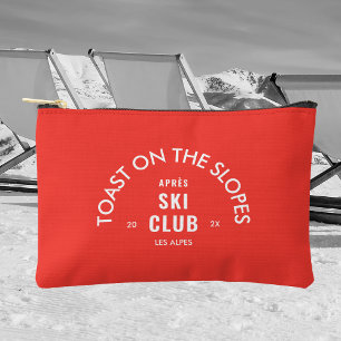 Toast On The Slopes Après Ski Club Retro Red Accessory Pouch