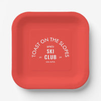 Toast On The Slopes Après Ski Club Retro Red