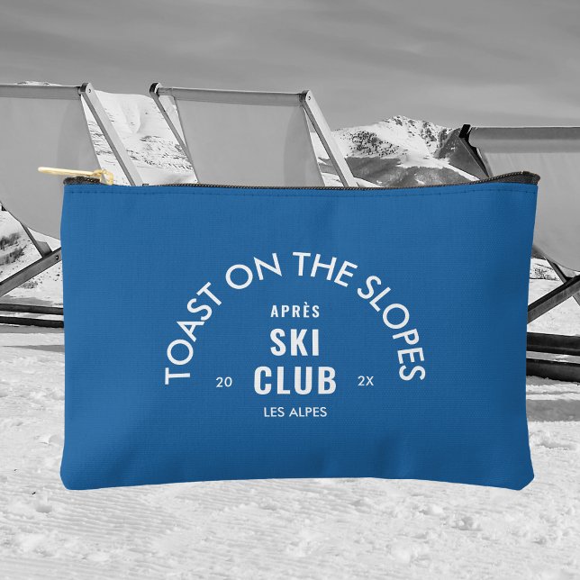 Toast On The Slopes Après Ski Club Sky Blue  Accessory Pouch (Creator Uploaded)