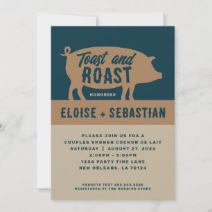 Toast & Roast Pig Roast Party Invitation