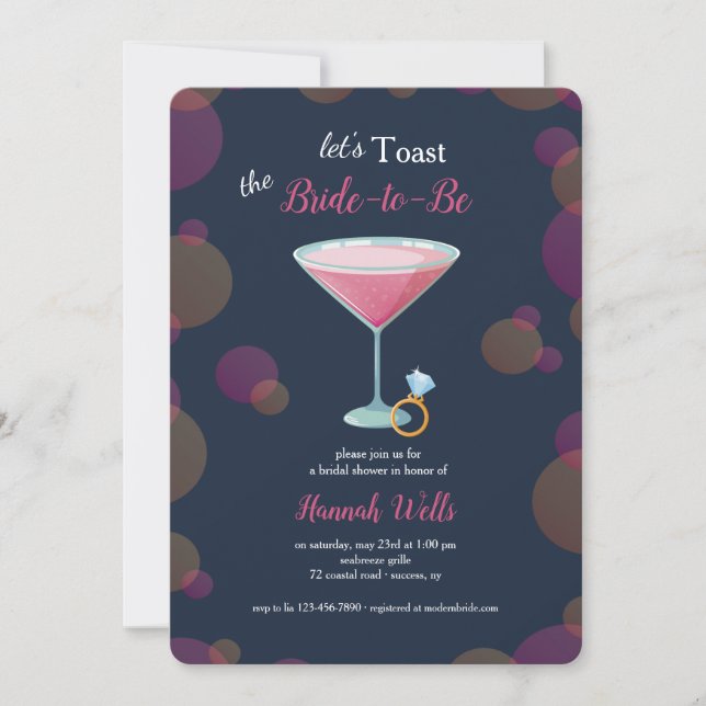 Toast the Bride Bridal Shower Invitation (Front)