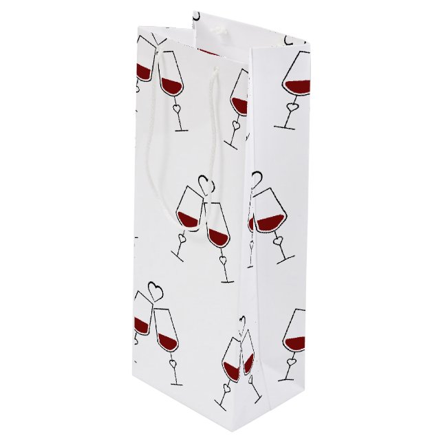 Toast to Love Wine Gift Bag (Front Angled)