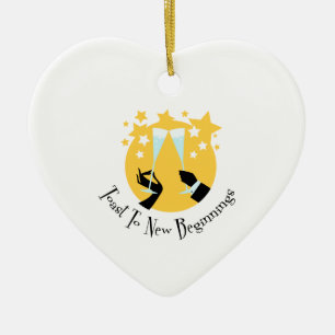 Toast To New Beginnings Ceramic Tree Decoration