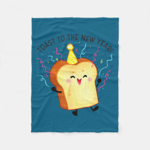 Toast To The New Year Pun  Fleece Blanket