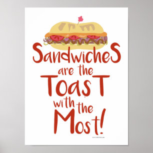 Toast with Most Funny Sandwich Poster