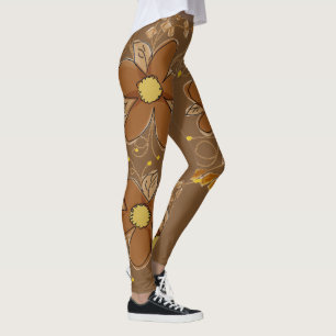Toasted Brown With Lemon Leggings