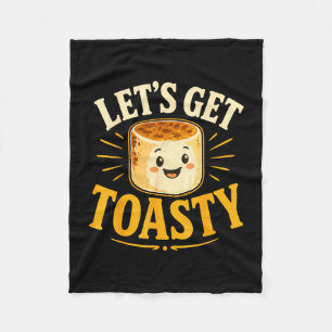 Toasted marshmallow campfire fleece blanket