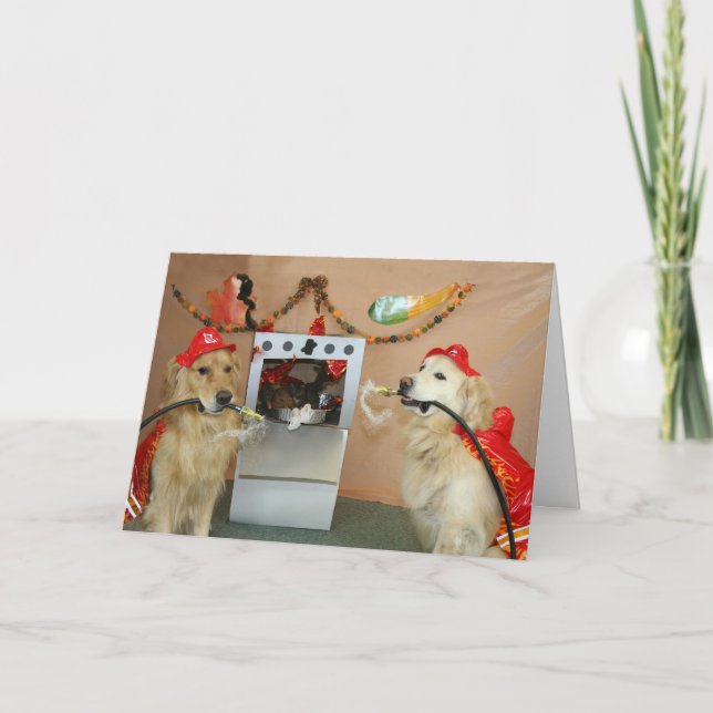 Toasted Thanksgiving Turkey Holiday Card (Front)