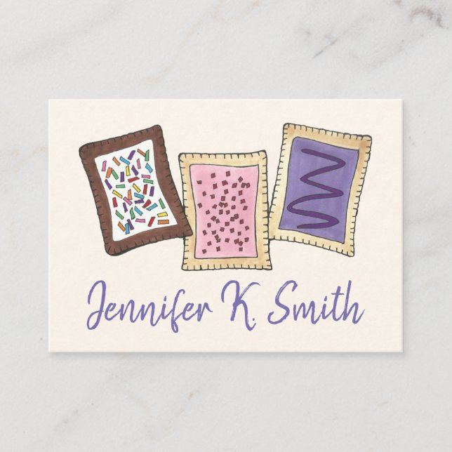 Toaster Pastries Bakery Baker Pastry Chef Sweets Business Card (Front)