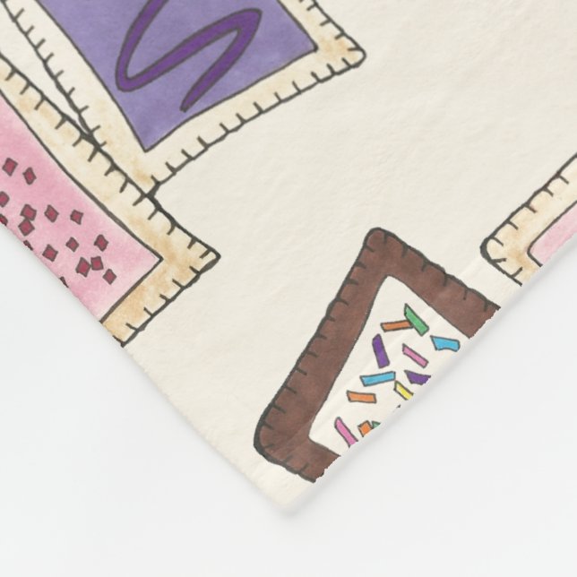 Toaster Pastry Breakfast Junk Food Baking Foodie Fleece Blanket (Corner)
