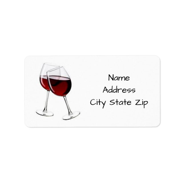 ****TOASTING THE WINE***ADDRESS LABLES LABEL (Front)