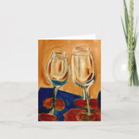 Toasting with Four Wine Glasses