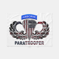 Toasty Warm American Airborne Paratrooper Flag