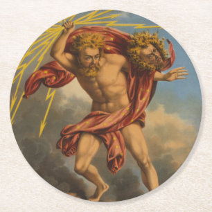 Tobacco Label, 1868. Round Paper Coaster